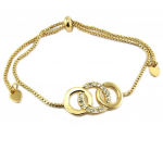 Les Tr&eacute;sors De Lily [P8151] - disainer k&auml;ev&otilde;ru  Forever  valgest kullast - 22x12 mm valge