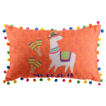 Les Tr&eacute;sors De Lily [Q4418] - Oranž 'Lama Mania' pomponpadi (despacito) - 45x28x10 cm oranž