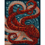 5D DIY Teemantmaal, T&auml;is&uuml;mmargune puur Kaheksajalg Tikand Ristpistes Mosaiik Avaleht 20X30CM