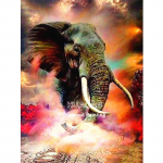 5D teemantmaal T&auml;ispuurimine Loomade teemanttikandid Elevandi kaunistused 20X30CM