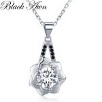 BLACK AWN Flower Ripatsid Kaelakeed Ehted Must Valge Stone Ehted Naistele