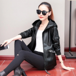 L&uuml;hike nahktagi Naiste Pu-nahkjakk L must