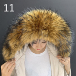 80cm Talvine kapuuts karusnaha dekoor Sall Sall Faux Raccoon karusnahast mantel jope karusnaha krae Mitmev&auml;rviline 11