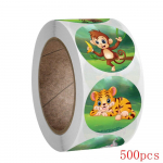 50-500tk loomaaed Loomad multifilm Kleebised lastele klassikalised m&auml;nguasjad kleebis kooli&otilde;petaja preemia kleebis 1 tolli mustriga tiiger