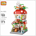 LOZ 1651 City Street K&uuml;&uuml;lik Loomade Seenepood Arhitektuur DIY Mini klotsid Tellised Ehitusm&auml;nguasi lastele Kingitus ilma karbita