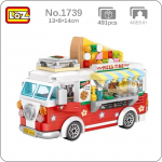 LOZ 1739 unistuste l&otilde;bustuspark toiduauto pitsaauto 3D-mudel DIY miniklotsid, klotsid, ehitusm&auml;nguasi lastele, kingitus ilma karbita