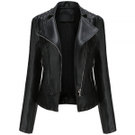Naiste kunstnahast jope Moto Biker l&uuml;hike mantel PU Mootorrataste v&otilde;idus&otilde;itja revkrae Crop Blazer Punk Rock Stiilne neetidega &uuml;ler&otilde;ivad Mood Tops Riietus S must