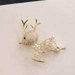 Blucome Armsad Anime Fawn Prossid Kvaliteetne messingist p&auml;rl j&otilde;uludeks naiste naiste &uuml;likond Hijiab Pins kuld