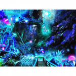 5D DIY teemantmaal, maastikupilt, kivist ristpistes komplekt, &uuml;mmargune teemanttikandid mosaiigiga kaunistus kingitus Full Round 20x30CM