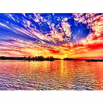 5D DIY Teemantmaaling P&auml;ikeseloojangu rannikumaastik T&auml;is&uuml;mmargune teemanttikandid Pilt Rhinestone Mosaiic House Decoration Kit Full Round 20x30CM