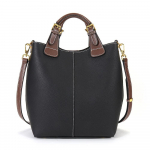 Zency uus naiste nahast kott luksuslik br&auml;ndi kott &auml;mber Retro tote k&auml;ekott naistele suure mahutavusega Shouler komposiitkott Crossbody must