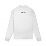 Korea versioon Simple Fitness pikkade varrukatega lahtise puuvillase &uuml;mara kaelusega kampsun Drop Shoulder T-s&auml;rk M must