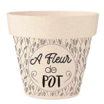 Les Tr&eacute;sors De Lily [R2223] - bambusest istutusmasin 'A fleur de Pot' beež must - 22x21 cm beež