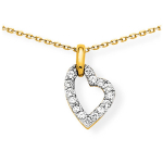 Altesse [K4712] - kullatud kaelakee  Love  valge kuld - 15x10 mm valge