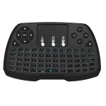 2,4 GHz juhtmevaba klaviatuur puuteplaadiga hiir k&auml;eshoitav kaugjuhtimispult Android TV BOX Smart TV arvuti jaoks EN must