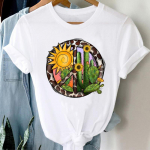 T-s&auml;rk Moodne T-s&auml;rk Riietus 90ndate armsa stiiliga, lilledega, sulgedega, vabaaja l&uuml;hikeste varrukatega, naiste tr&uuml;kiv&auml;rviga naiste graafiline T-s&auml;rk S