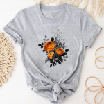 (Aasia suurus) Naised Plant Armas lillesuund Armas l&uuml;hikeste varrukatega T-s&auml;rk naiste riided Suvine mood vabaaja graafiline T-s&auml;rk S