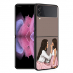 Super ema armas beebit&uuml;druk poiss, must Coque telefoni&uuml;mbris Samsung Galaxy Zflip Z Flip 3 5g Z Flip 4 Zflip3 Flip4 Zflip4 Flip3 jaoks Samsung Z Flip 5G