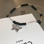 Butterfly Beads Ball Kaelakee Ringikujuline Ripats Kaelakee Etnilises stiilis Lihtne rangluukett Peen aksessuaarid naistele