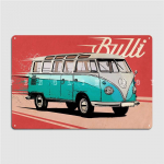Bulli Metallist siltide tr&uuml;kkimine Garage Club Seinatapeedid Plekksildade plakatid 20x30cm