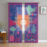 Muster V&auml;rv Patch Dots V&auml;rv L&auml;bipaistev kardin elutuppa Magamistoa Voile Drape K&ouml;&ouml;k Aken T&uuml;llkardinad Kodu Essentials 1 PCS W100XH250cm