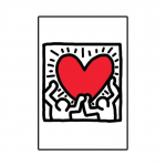 Keithi kunstin&auml;itus Abstraktne plakat Haring Popkunsti Prindid &Otilde;nnelik kleebis S&uuml;da Pilt L&otilde;uend Maaligalerii Seinadekoratiiv Ilma raamita 50*70cm