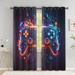 Poiste m&auml;nguakna kardinad Teismeliste m&auml;ngupuldi pimendav kardin magamistoa jaoks Videom&auml;ngud Juhtimisruumi kardinad elutuppa W53.5 X H114cm X 2