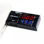 1 tk USB-liidese voolu ja pinge tester Laadimisvoltmeeter v&otilde;imendi volti ampermeetri detektor must