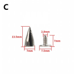 10 komplekti Dekoratiivne nahast rihm DIY k&auml;sit&ouml;&ouml; kott trukid Kruvi needid metallist kingad riided 7x9mm h&otilde;be
