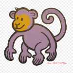 Multifilm Monkey Triikraud soojus&uuml;lekandel Printimine Vin&uuml;&uuml;lplaastrid Kleebis riietele Ise ise teha aplikatsioonid pestavad plaastrid