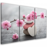 Kolmeosalise pildiga l&otilde;uendiprint Heart Stone Pink 60x40 roosa
