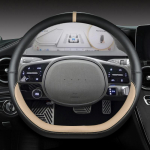 For Hyundai ioniq 5 2016 2017 2018    2022 Car Steering Wheel Cover D Shape PU Leather Auto Accessories punane