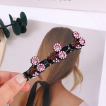 Mood Kristalllilled Juukseklambrid Naistele T&uuml;drukutele Rhinestones Punutised Juuksen&otilde;elad Bangid K&uuml;ljeklambrid Tugid Korea Juukse Aksessuaarid hall v&auml;rv