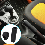 Benz Smart Fortwo Forfour 2015-2017 jaoks Silikoonist K&auml;igukangi Nupp K&auml;sipiduri Kate K&auml;iguvahetuse Kindad Nahkpea K&auml;igukangi Kaanega Auto must