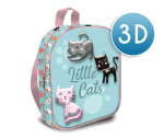 Plecak przedszkolny 3D LITTLE CATS Kotki 30x25x10cm