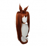 90cm Uma Musume Pretty Derby Daiwa Scarlet Cosplay Parukas Oranžpunane Parukas Tukaga Patsi K&otilde;rvad S&uuml;nteetiline Juus Kuumakindel 90cm pruun