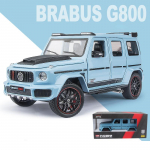 1:24 Scale Brabus G800 sulamist mudel Diecast autom&auml;nguasi, helivalgus auto Lovers Collection lastele s&uuml;nnip&auml;evakingitus metallist poistele m&auml;nguasjad 1/24-22x10x9.3cm taevasinine v&auml;rv