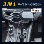 3 in 1 Mintiml Car Cup Holder Expander Adapter Slip-proof Car Truck Drink Cup Holders With Wireless Charging Board Standard-NO Charging gray