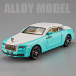 1/32 Scale Wraith Mansory Diecast automudeli m&auml;nguasi, tagasit&otilde;mmatav m&auml;nguasi koos heli ja valgusega lastele V&auml;ikelastele poistele t&uuml;drukutele kingituste kollektsioon 1/32-15.6x7.2x3.8cm sinine