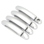 Volkswagen VW Touran Caddy 2K 2004-2015 jaoks S&uuml;sinikkiust v&auml;rvi kaunistus Paigaldage kroomitud uksek&auml;epideme katte trimmikaitse Chrome Color white