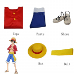 T&auml;iskasvanutele m&otilde;eldud lasteanime kaks aastat p&auml;rast ahvi D.Luffy Cosplay kost&uuml;&uuml;m Monkey D.Luffy m&uuml;ts kingadega T&auml;iskomplekt Halloween Cosplay riided L-(Costume+Shoes)