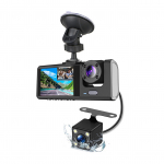 Armatuurkaamera ees ja taga 3 sisekaamerat 1080P+720P+480p auto tahavaatepeegli auto videosalvestus must