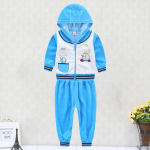 Lapsed Beebid T&uuml;drukud Poisid Imikuriided Velvet T&otilde;mblukk Talve Kevadkomplekt Osa pikkade varrukatega Lasteriided Aapparel 3T sinine