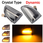 2tk Suitsuklaas Merevaigukollane LED d&uuml;naamiline k&uuml;lgmine Suunatuled Smart Fortwo 451 MK1 & MKII 2007-2015 jaoks Dynamic Crystal