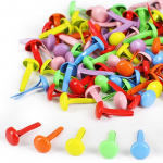 100 tk Mini metallist rinnahoidjad Kinnitused Scrapbooking rinnahoidjad k&auml;sitsi valmistatud paberist k&auml;sit&ouml;&ouml;ks, dekoratiivseks paberist k&auml;sit&ouml;&ouml;projektiks. mitmev&auml;rviline