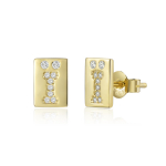 ANDYWEN 925 Sterling Silver Simple Fashion Creative Square I-Line Stud Earring Naiste 2023 Fashion Boutique Ehted M