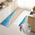Marine Style Waves vaip k&ouml;&ouml;gip&otilde;randale 3D Sea Print K&ouml;&ouml;gimati komplekt K&auml;sna materjal Vannitoavaip imav Libisemisvastane 40x60cm 1pcs
