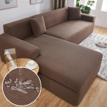 Veekindlad elastsed diivanikatted Tahke diivanikate L kujuga nurgadiivani libisemiskate Kaitsev diivanikatted 1/2/3/4 istet 1 seater 90-140cm kerge kohvi v&auml;rv