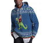 S&uuml;gisene uus dinosaurustr&uuml;kiga meeste &otilde;huke kapuuts vabaaja Mugav 3D digitaalprinteriga kapuuts Meeste ja naiste paari pesapallivorm XS sinine