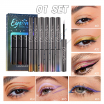 LANGMANNI uus toode Glitter Eyeliner 6 Color Glitter Eyeliner Katab kiiresti kuivav pigment Rich Color Colorful A